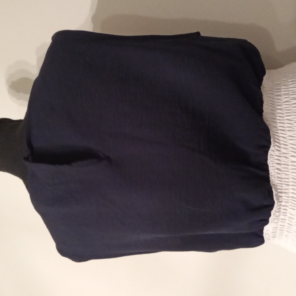 NWT DKNY Navy & Cream Sleeve less Dress Size 12 - Picture 7 of 7